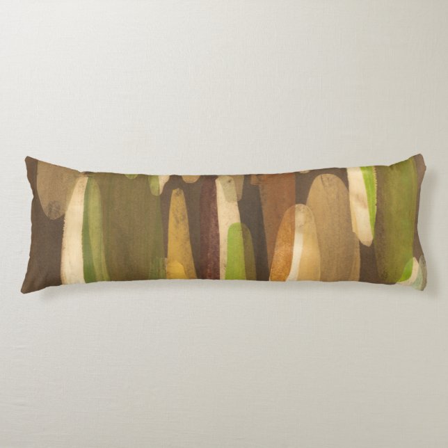 Abstract Earth Tone Landscape Body Cushion (Front)