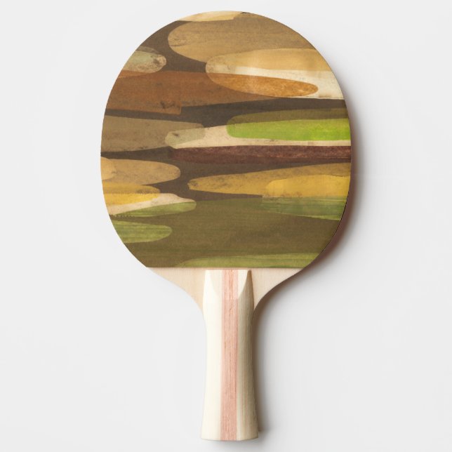 Abstract Earth Tone Landscape Ping Pong Paddle (Front)