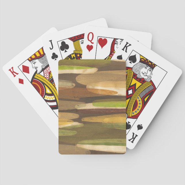 Abstract Earth Tone Landscape Playing Cards (Back)