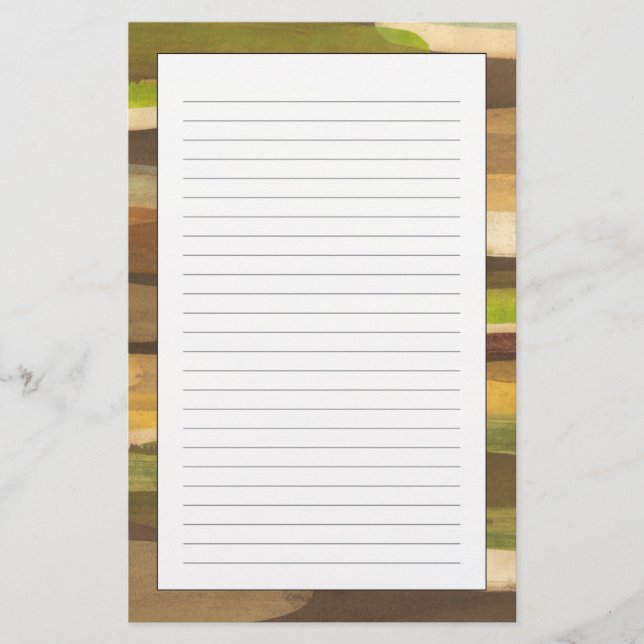 Abstract Earth Tone Landscape Stationery (Front)