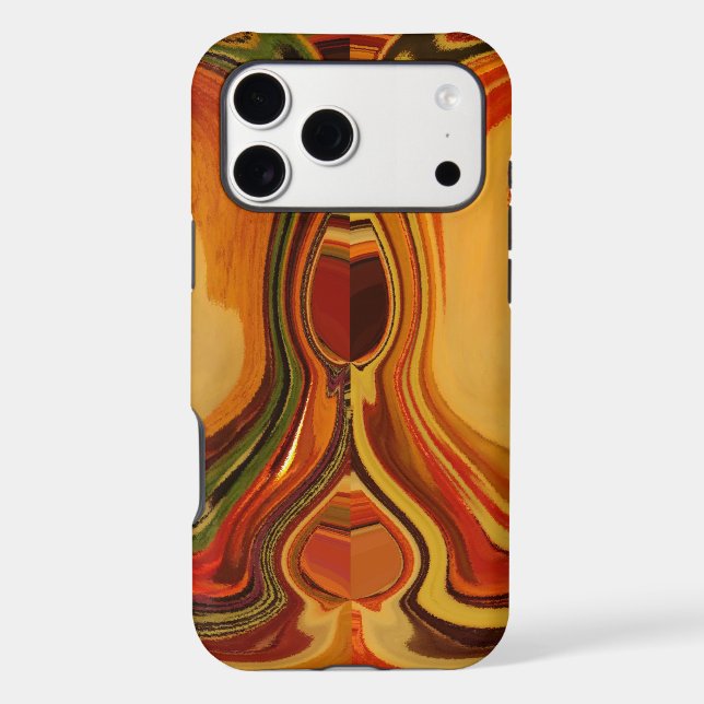 Abstract Earth Tone Swirl Art Print (Back)