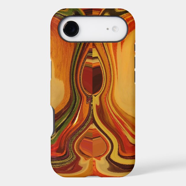 Abstract Earth Tone Swirl Art Print (Back)