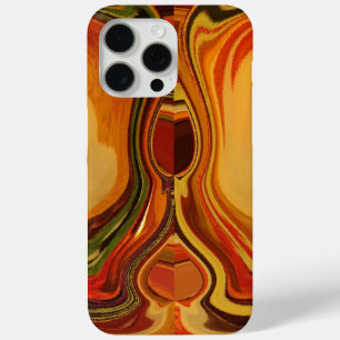 Abstract Earth Tone Swirl Art Print iPhone 15 Pro Max Case