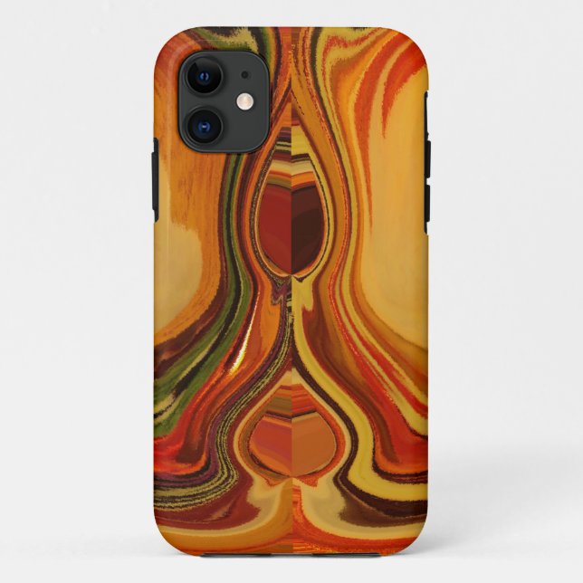 Abstract Earth Tone Swirl Art Print Case-Mate iPhone Case (Back)
