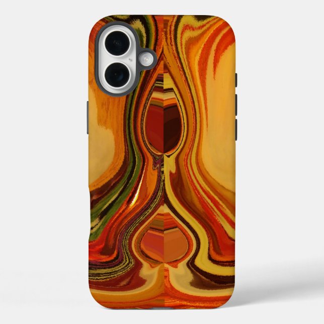 Abstract Earth Tone Swirl Art Print Case-Mate iPhone Case (Back)