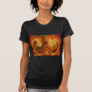 Abstract Earth Tone Swirl Art Print T-Shirt