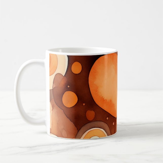 Abstract Earth Tone Watercolor Coffee Mug (Left)