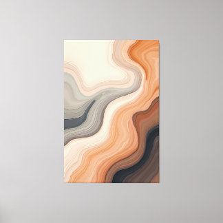 Abstract Earth Tones Flow Canvas Print