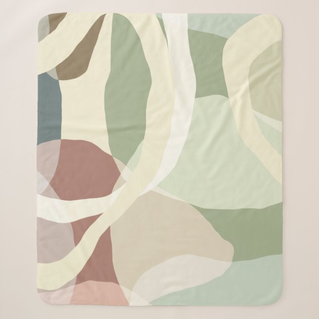 Abstract Earthiness Sherpa Blanket (Front)
