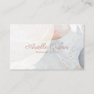 Abstract Earthy Modern Watercolor Shapes Textures Business Card