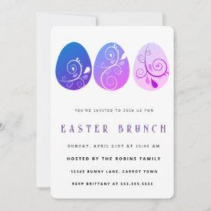 Abstract Easter Eggs Invitation