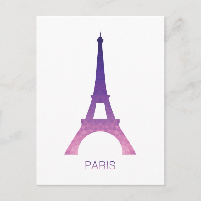 Abstract Eiffel Tower Postcard (Front)