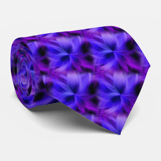 Abstract Electric Blue And Purple Design   Tie