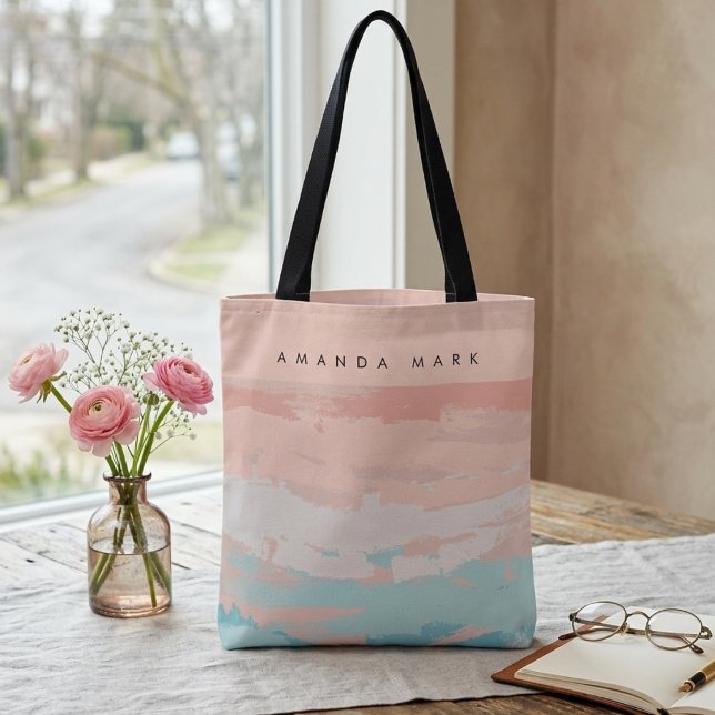 Abstract Elegance Beige Cute Stylish Tote Bag (Creator Uploaded)