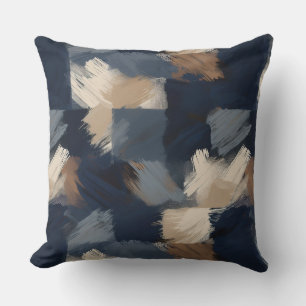 Abstract Elegance: Cream, Rust, Black & Grey Cushion