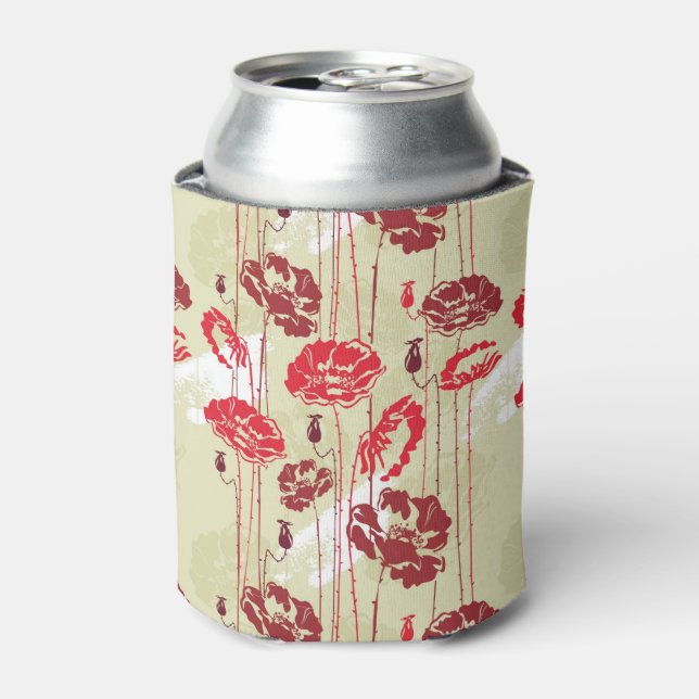 Abstract Elegance floral pattern 2 Can Cooler (Can Front)