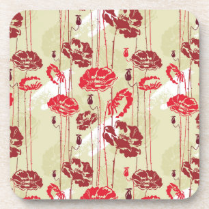 Abstract Elegance floral pattern 2 Coaster