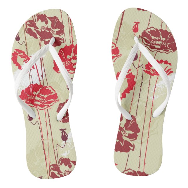 Abstract Elegance floral pattern 2 Jandals (Footbed)