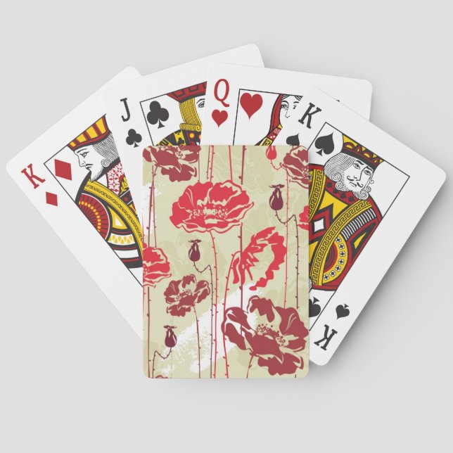 Abstract Elegance floral pattern 2 Playing Cards (Back)