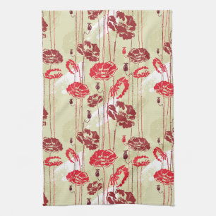 Abstract Elegance floral pattern 2 Tea Towel