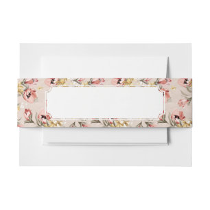 Abstract Elegance floral pattern 3 Invitation Belly Band