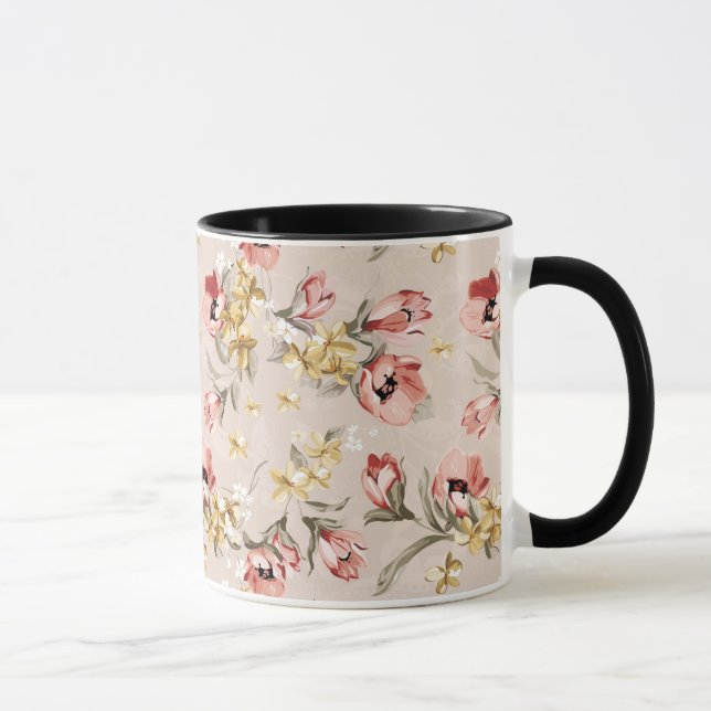 Abstract Elegance floral pattern 3 Mug (Right)