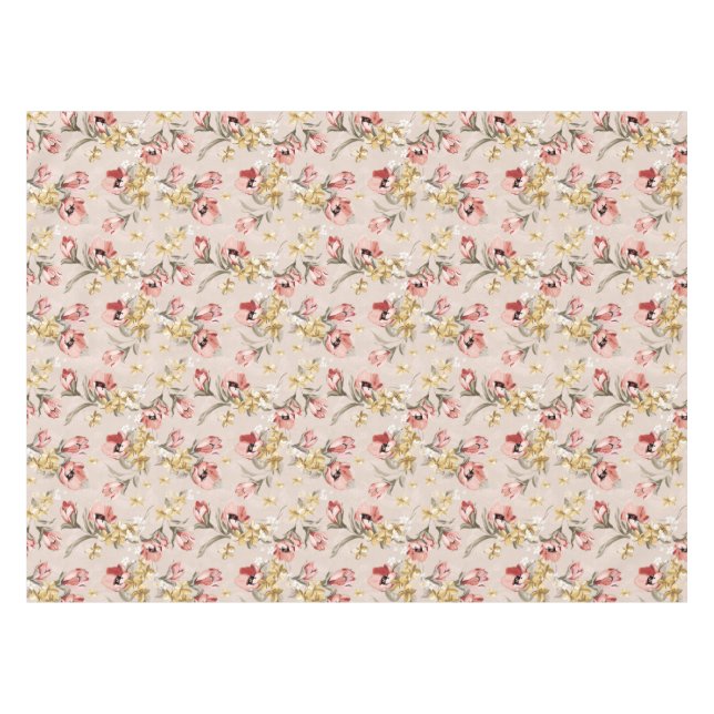 Abstract Elegance floral pattern 3 Tablecloth (Front (Horizontal))