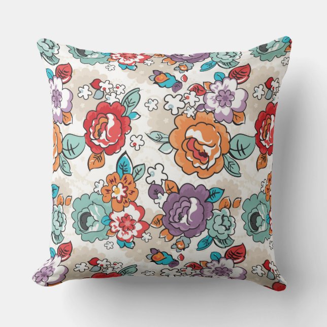 Abstract Elegance floral pattern 5 Cushion (Front)