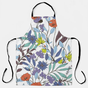Abstract elegance pattern with floral background. apron