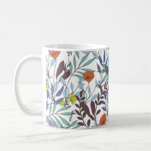 Abstract elegance pattern with floral background.  coffee mug
