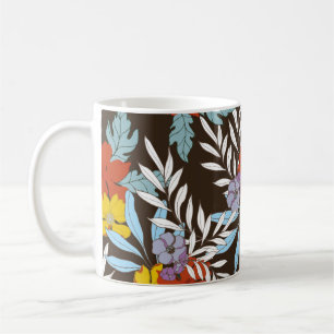 Abstract elegance pattern with floral background. coffee mug