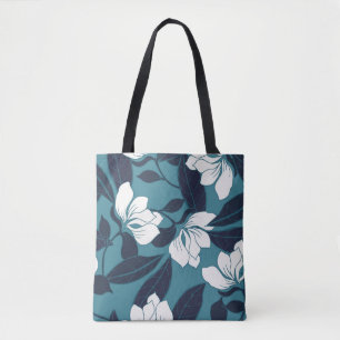 Abstract elegance pattern with floral background. tote bag