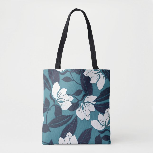 Abstract elegance pattern with floral background.  tote bag (Front)