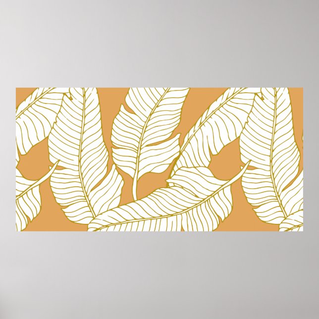 Abstract elegance pattern with floral illustration poster (Front)