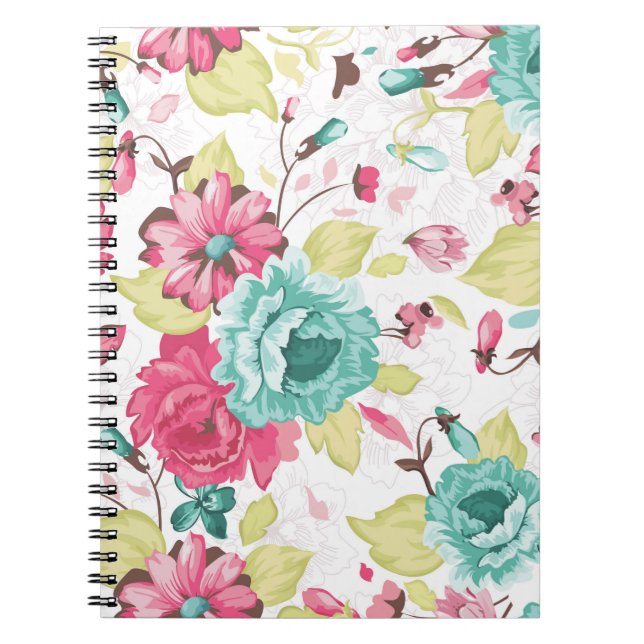 Abstract Elegance Seamless pattern with floral bac Notebook (Front)