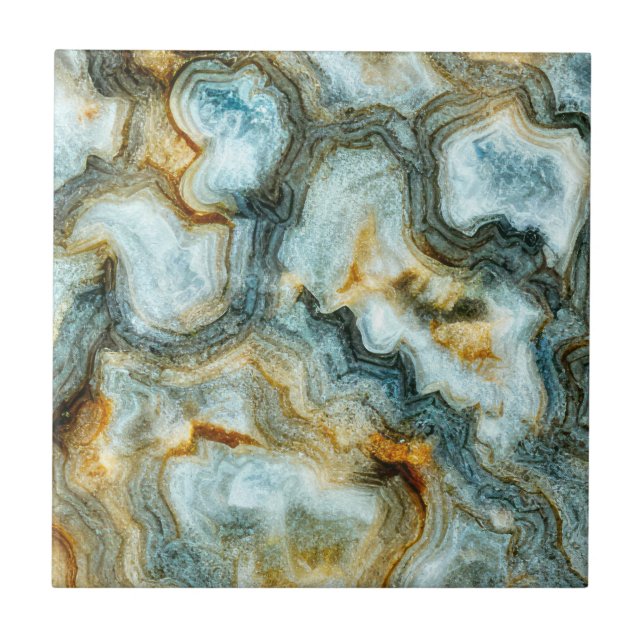 Abstract  Elegant Agata Tile (Front)