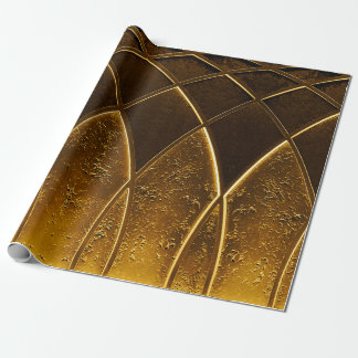 Abstract elegant art deco geometric ornamented gol wrapping paper