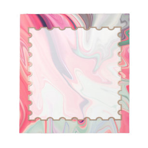 Abstract elegant fluid liquid marble flow texture notepad