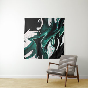 Abstract elegant fluid liquid marble flow texture tapestry