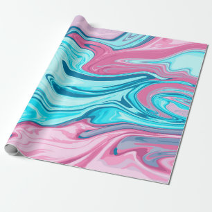 Abstract elegant fluid liquid marble flow texture wrapping paper
