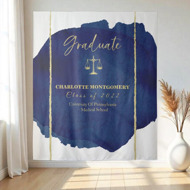 Abstract Elegant Law School Graduation Backdrop Tapestry (Creator Uploaded)