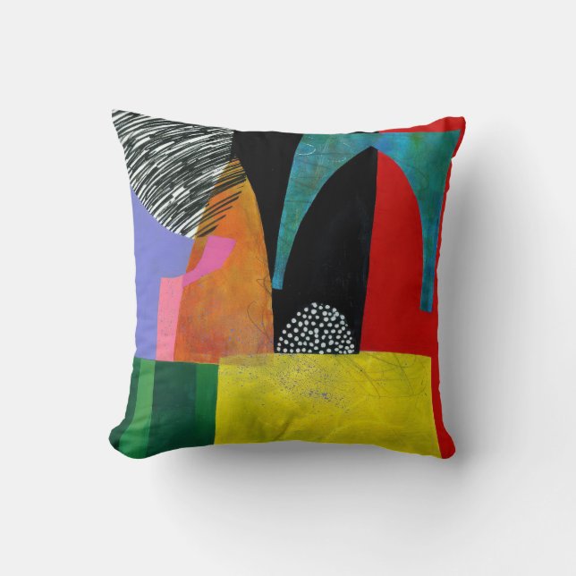 Abstract Elegant mixed Colourful painting pattern  Cushion (Front)