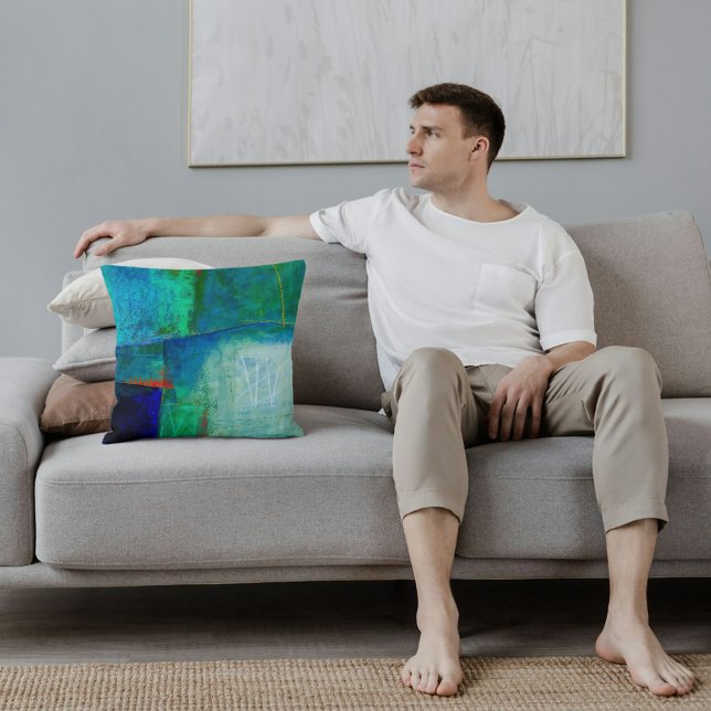 Abstract Elegant mixed Colourful painting pattern  Cushion (Creator Uploaded)