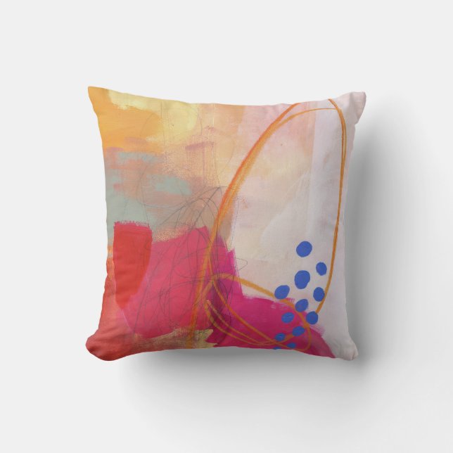 Abstract Elegant mixed Colourful painting pattern  Cushion (Front)