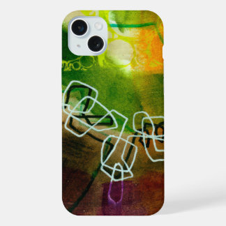 Abstract Elegant mixed Colourful painting pattern iPhone 15 Plus Case