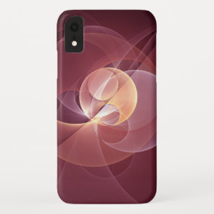 Abstract Elegant Modern Wine Red Fractal Art Case-Mate iPhone Case