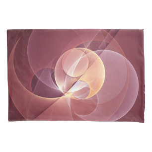 Abstract Elegant Modern Wine Red Fractal Art Pillowcase