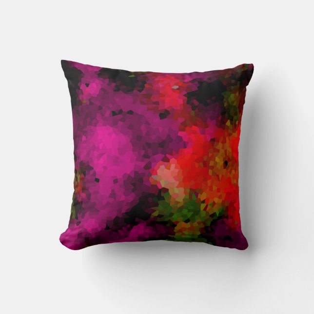 Abstract, elegant, mosaic, mosaic pattern, crystal cushion (Front)