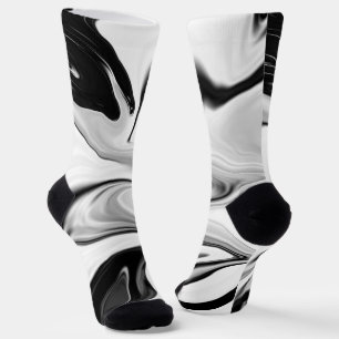 Abstract elegant retro colours digital fluid   socks