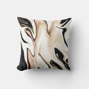 Abstract elegant retro colours digital fluid textu cushion